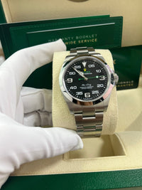 Thumbnail for Rolex Air King Smooth Bezel Black Dial Oyster Bracelet 126900 - WatchesOff5th