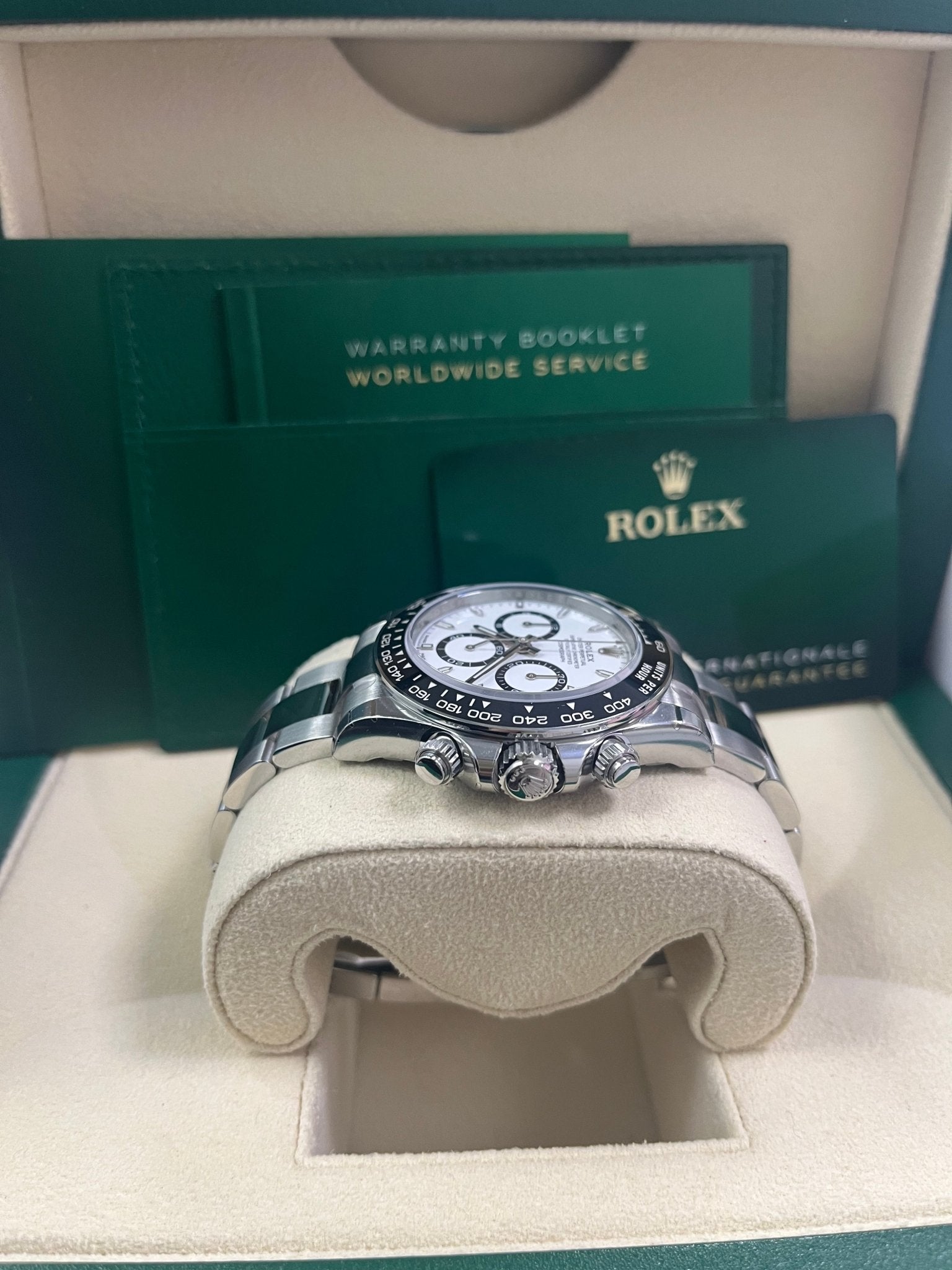 Rolex Cosmograph Daytona Black Cerachrom Bezel - White Index Dial