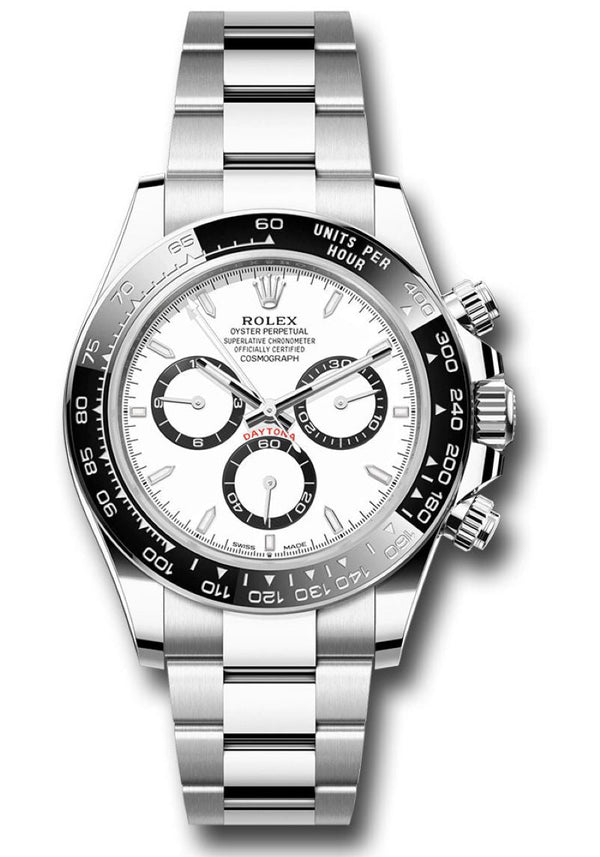 Rolex Cosmograph Daytona Black Cerachrom Bezel - White Index Dial Oyster Bracelet 126500ln - WatchesOff5th