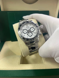 Thumbnail for Rolex Cosmograph Daytona Black Cerachrom Bezel - White Index Dial Oyster Bracelet 126500ln - WatchesOff5th