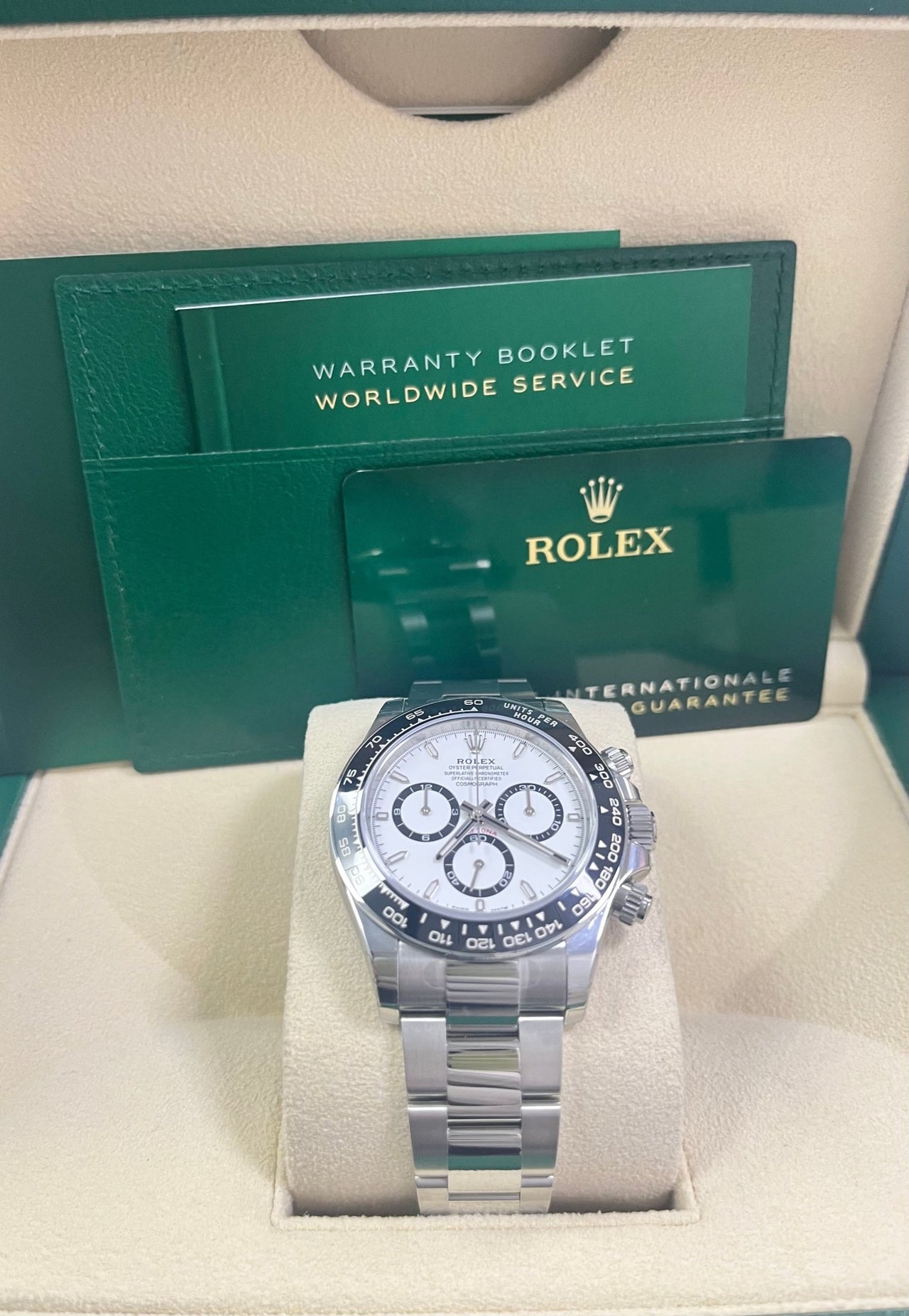 Rolex Cosmograph Daytona Black Cerachrom Bezel - White Index Dial Oyster Bracelet 126500ln - WatchesOff5th