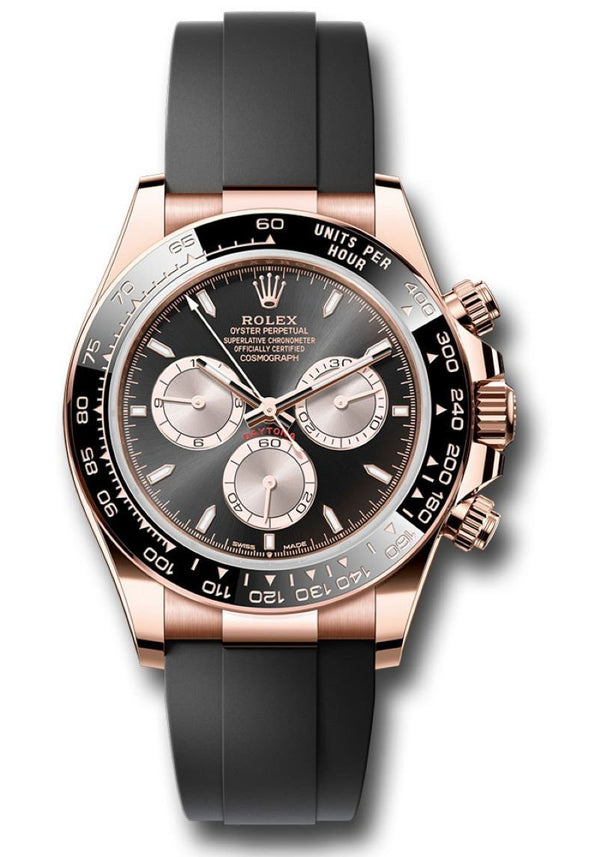 Rolex Cosmograph Daytona Black Sundust Index Dial Oysterflex Strap 126515LN - WatchesOff5th
