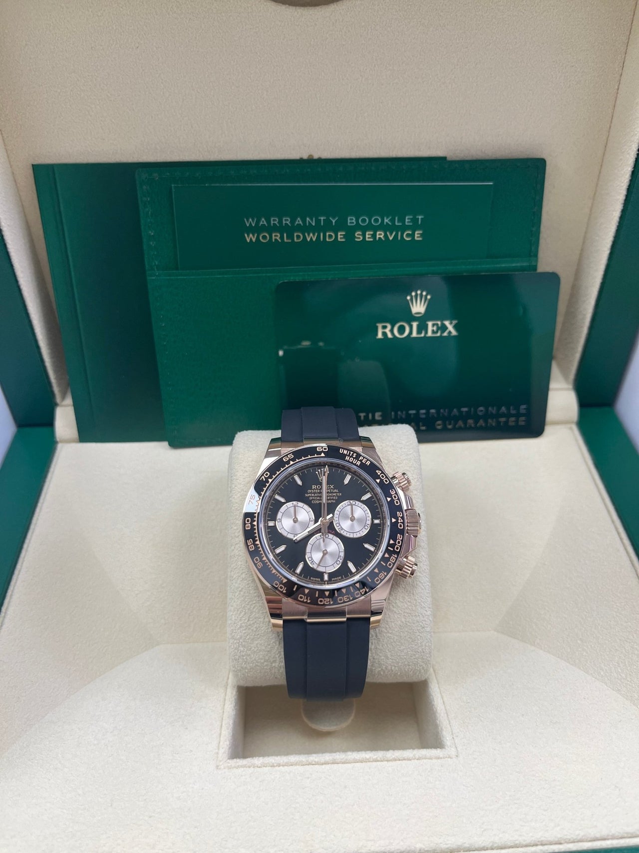 Rolex Cosmograph Daytona Black Sundust Index Dial Oysterflex Strap 126515LN - WatchesOff5th