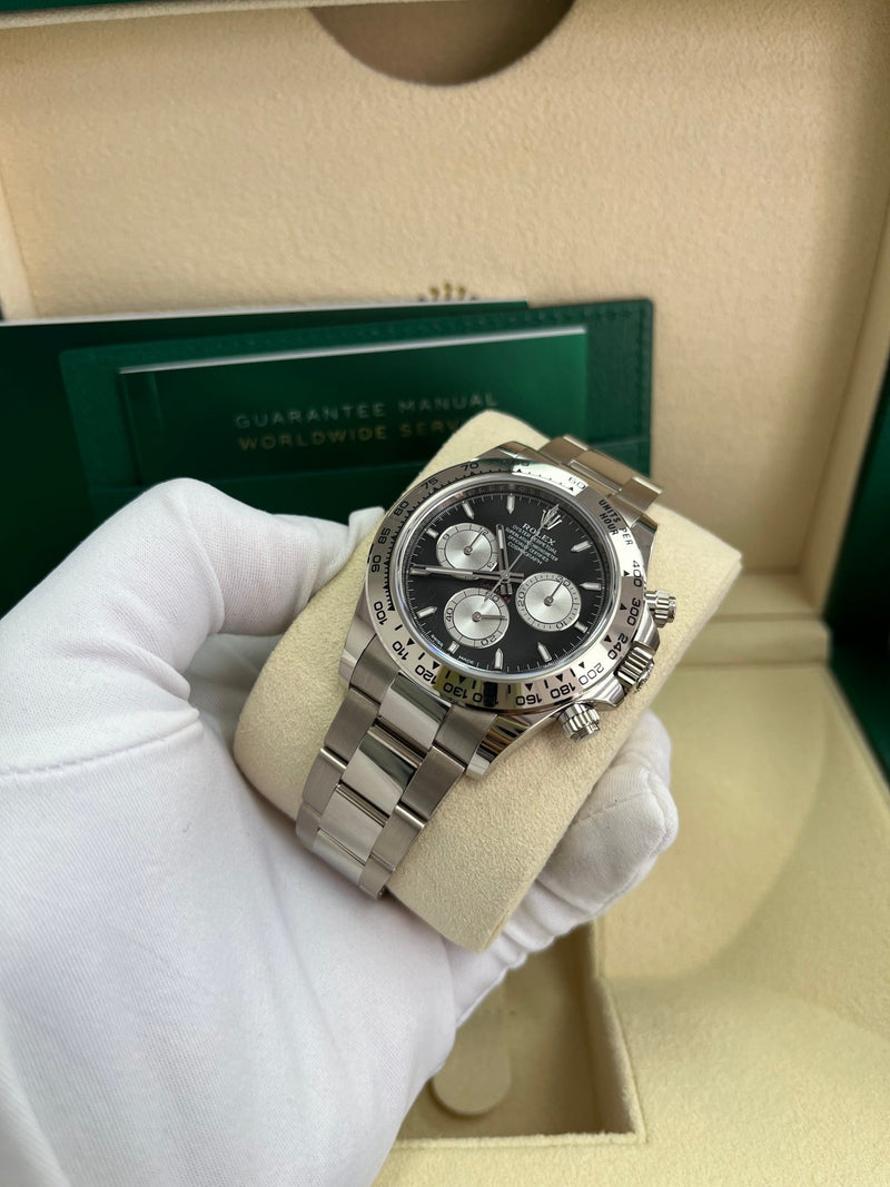Rolex Cosmograph Daytona White Gold Black And Steel Index Dial Oyster Bracelet 126509 - WatchesOff5th