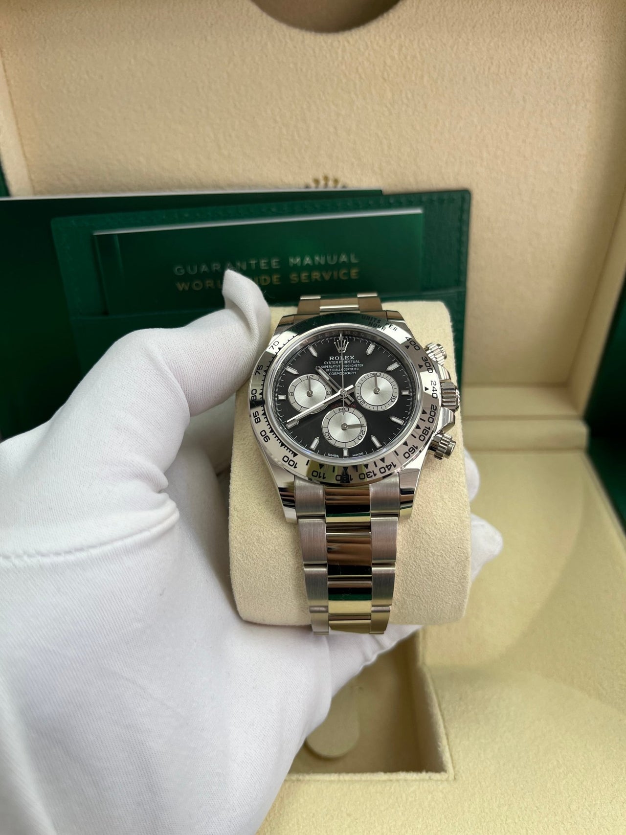 Rolex Cosmograph Daytona White Gold Black And Steel Index Dial Oyster Bracelet 126509 - WatchesOff5th