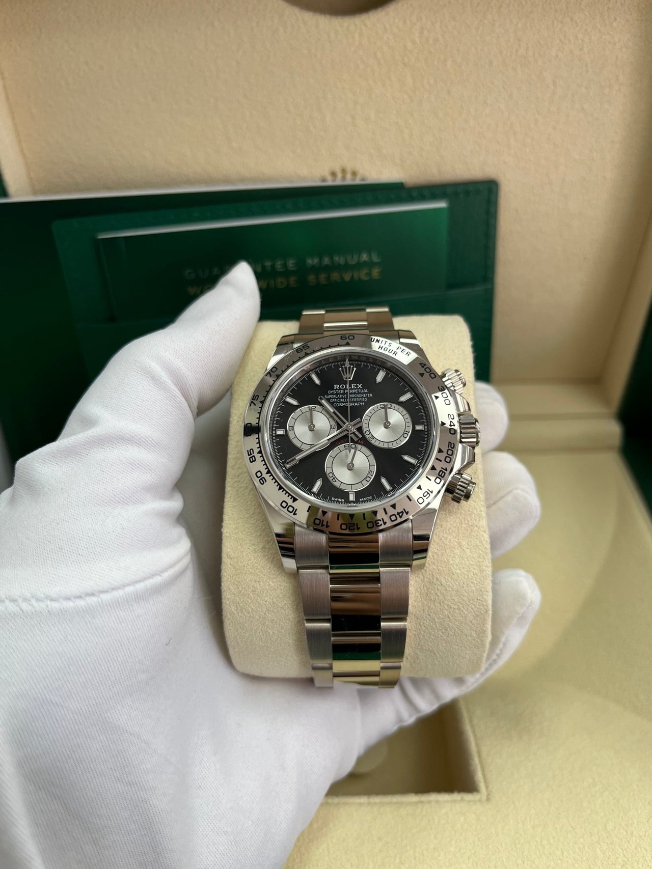 Rolex Cosmograph Daytona White Gold Black And Steel Index Dial Oyster Bracelet 126509 - WatchesOff5th