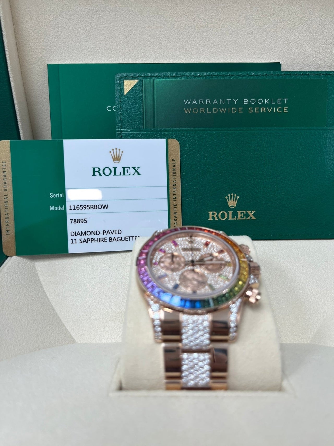 Rolex Cosmograph Everose Daytona Factory Diamond Rainbow Edition Ref WatchesOff5th