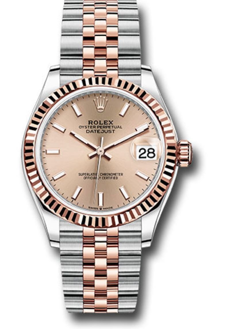 Rolex Datejust 31 Rose Dial Automatic Ladies Steel and 18kt Everose Gold Jubilee Watch 278271PKSJ