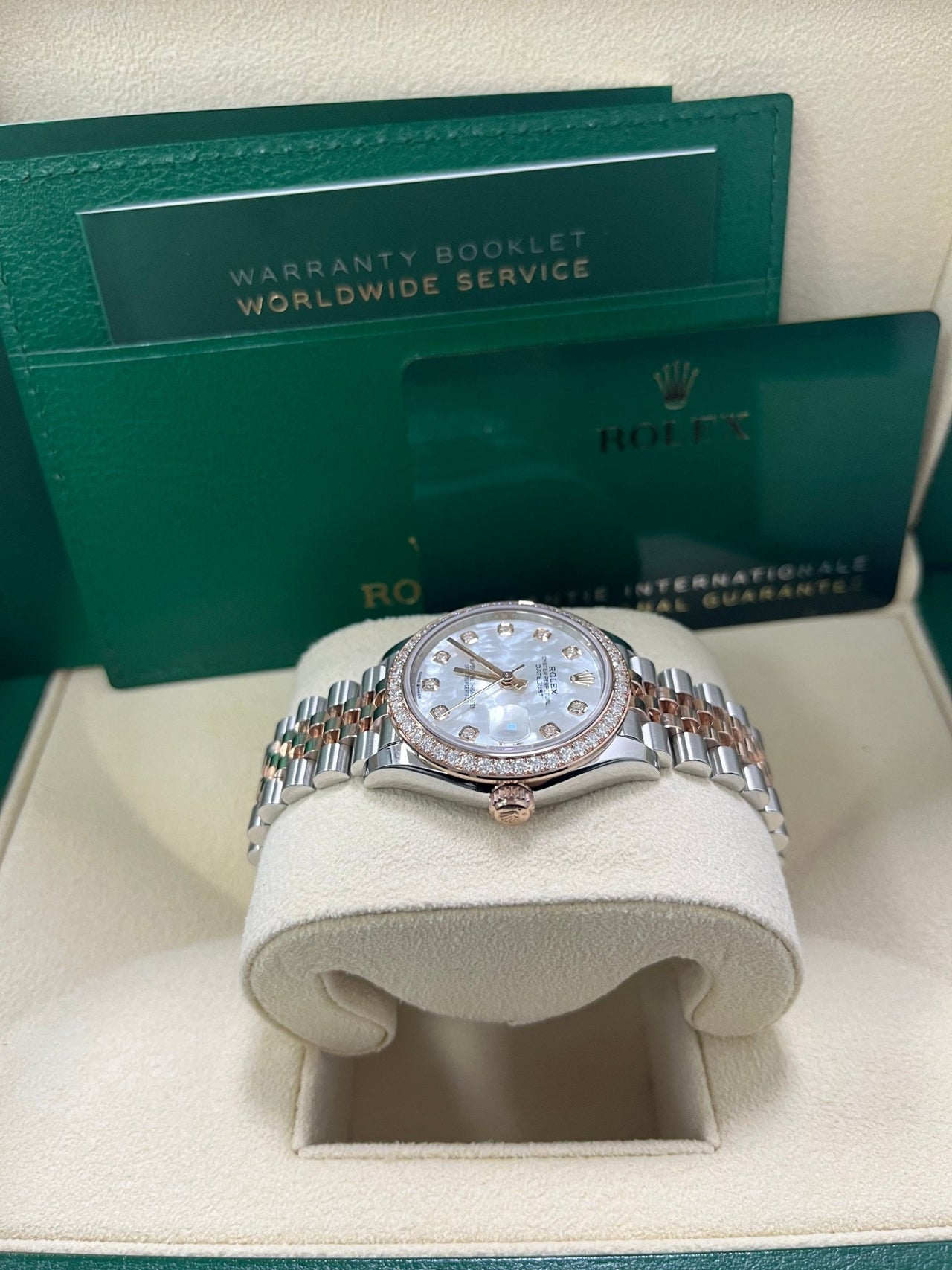 Rolex Datejust 31mm Mother Of Pearl Dial Rose Gold / Steel Reference #278381RBR - WatchesOff5thWatch