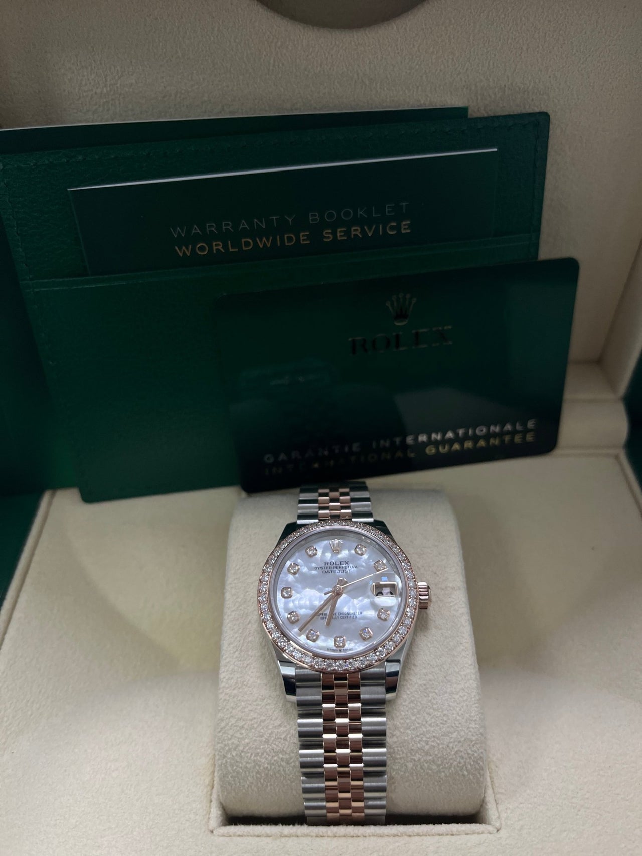 Rolex Datejust 31mm Mother Of Pearl Dial Rose Gold / Steel Reference #278381RBR - WatchesOff5thWatch