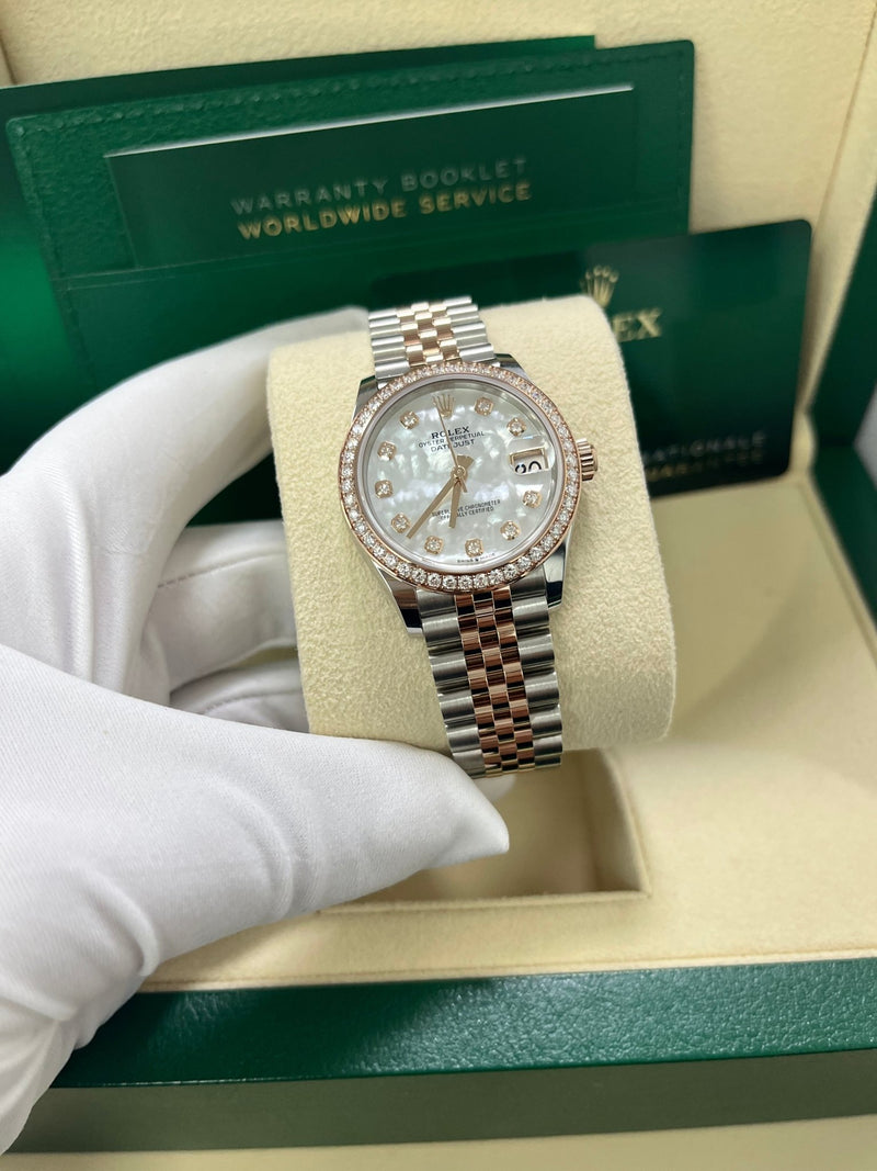Rolex Datejust 31mm Mother Of Pearl Dial Rose Gold / Steel Reference #278381RBR - WatchesOff5thWatch