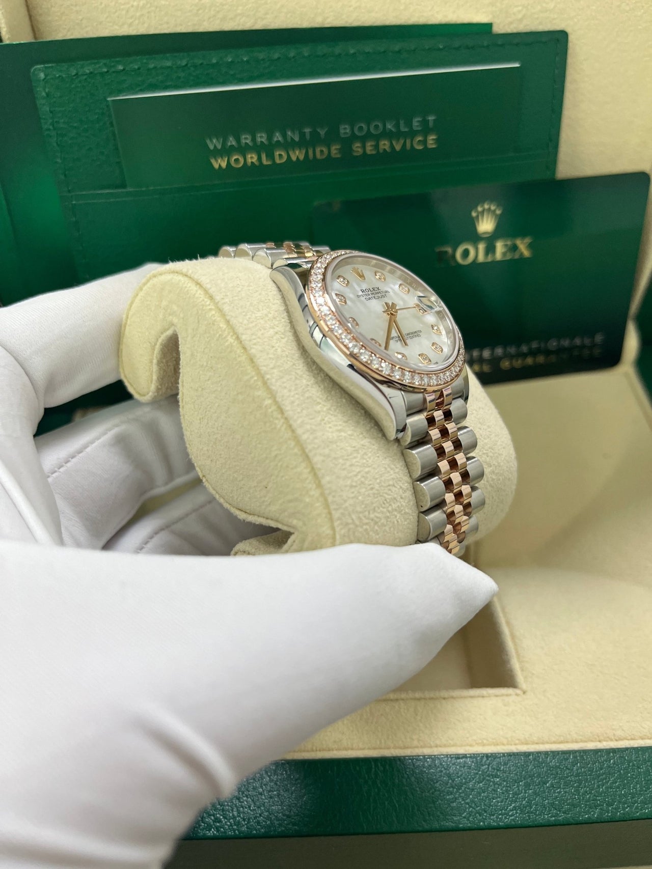 Rolex Datejust 31mm Mother Of Pearl Dial Rose Gold / Steel Reference #278381RBR - WatchesOff5thWatch