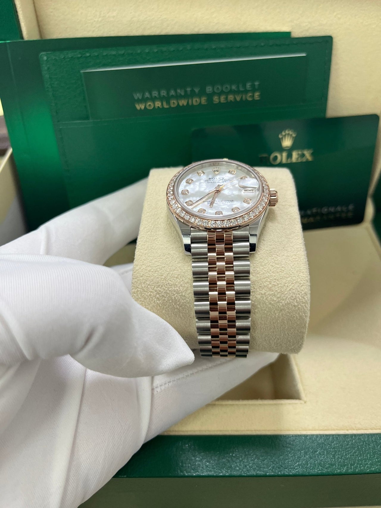 Rolex Datejust 31mm Mother Of Pearl Dial Rose Gold / Steel Reference #278381RBR - WatchesOff5thWatch