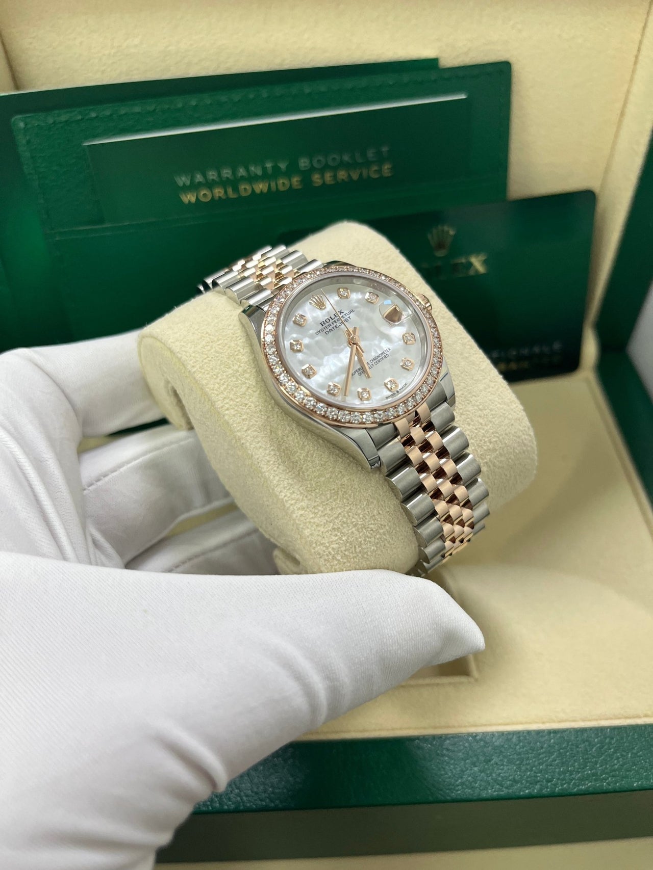 Rolex Datejust 31mm Stainless Steel and Rose Gold 278381RBR Mop Diamond Jubilee