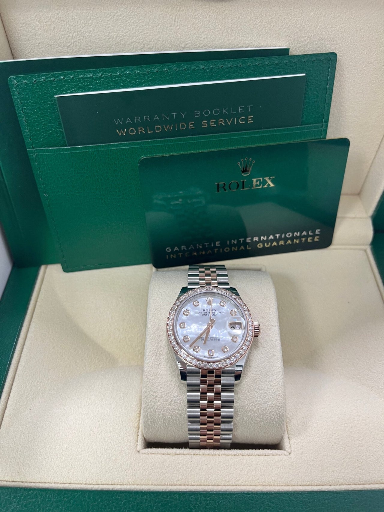 Rolex Datejust 31mm Mother Of Pearl Dial Rose Gold / Steel Reference #278381RBR - WatchesOff5thWatch