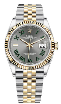 Thumbnail for Rolex Datejust 36 36mm Wimbledon Dial Jubilee Bracelet Yellow Gold and Steel 126233 - WatchesOff5thWatch