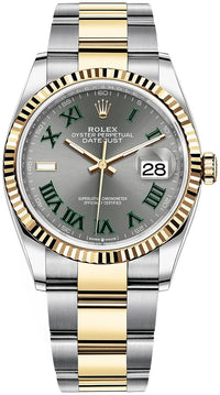 Thumbnail for Rolex Datejust 36 36mm Wimbledon Dial Yellow Gold and Steel 126233 - WatchesOff5thWatch