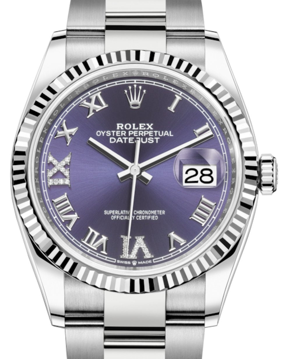 Rolex oyster perpetual datejust purple sale