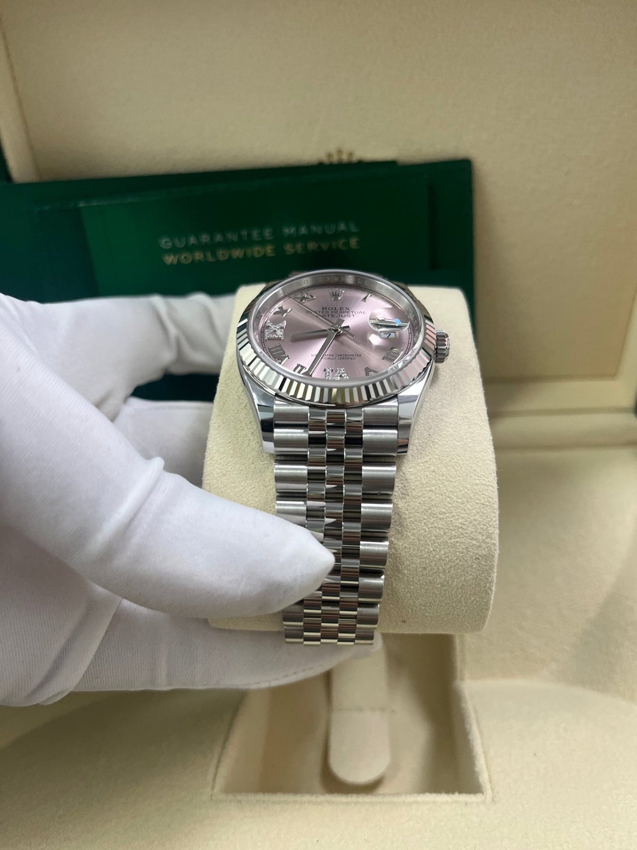 Rolex Datejust 36 Jubilee Pink Roman Dial Ladies (Reference 126234) - WatchesOff5thWatch