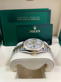 Thumbnail for Rolex Datejust 36 Silver Diamond Set Dial Jubilee Bracelet Yellow Gold and Steel (Reference # 126283RBR) - WatchesOff5thWatch