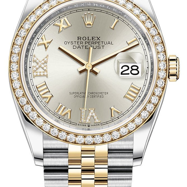 Rolex Datejust 36 Silver Diamond Set Dial Jubilee Bracelet