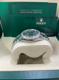 Thumbnail for Rolex Datejust 36 Steel Diamond Bezel Olive Green Palm Index Dial Jubilee Band 126284rbr - WatchesOff5th