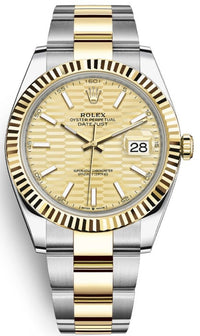 Thumbnail for Rolex Datejust 36 Yellow Gold/Steel Golden Fluted Motif Dial Domed Bezel Oyster Bracelet (Ref 126233) - WatchesOff5thWatch