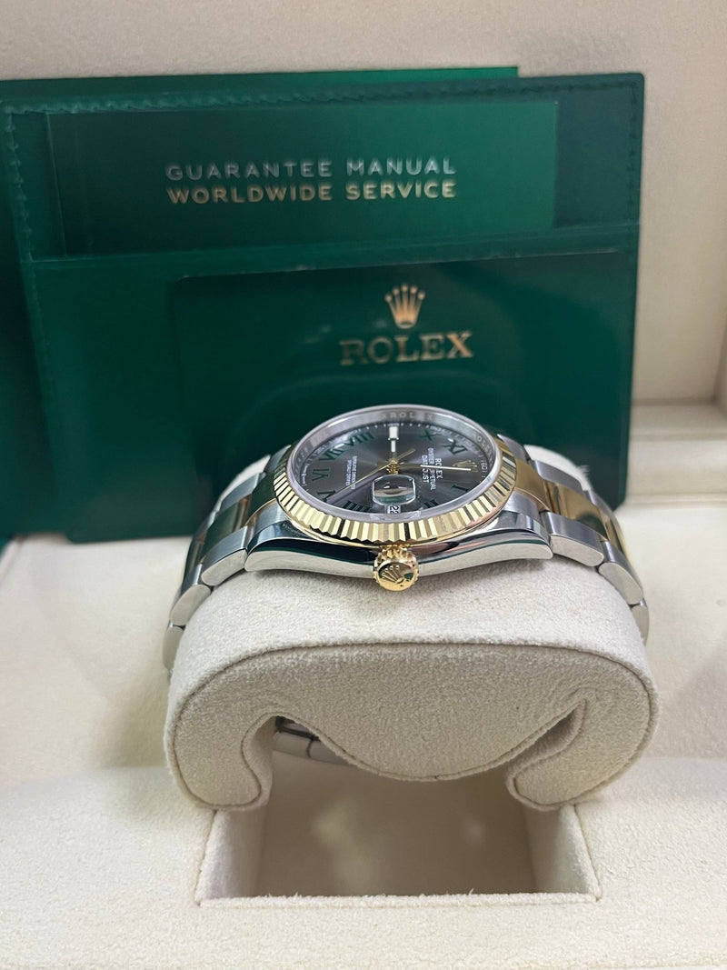 Rolex Datejust 36mm Wimbledon Dial Yellow Gold and Steel 126233 - WatchesOff5thWatch