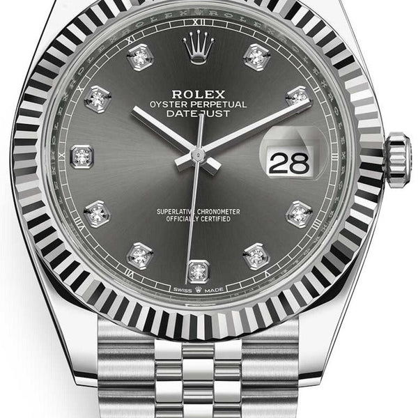 Datejust best sale rhodium 41