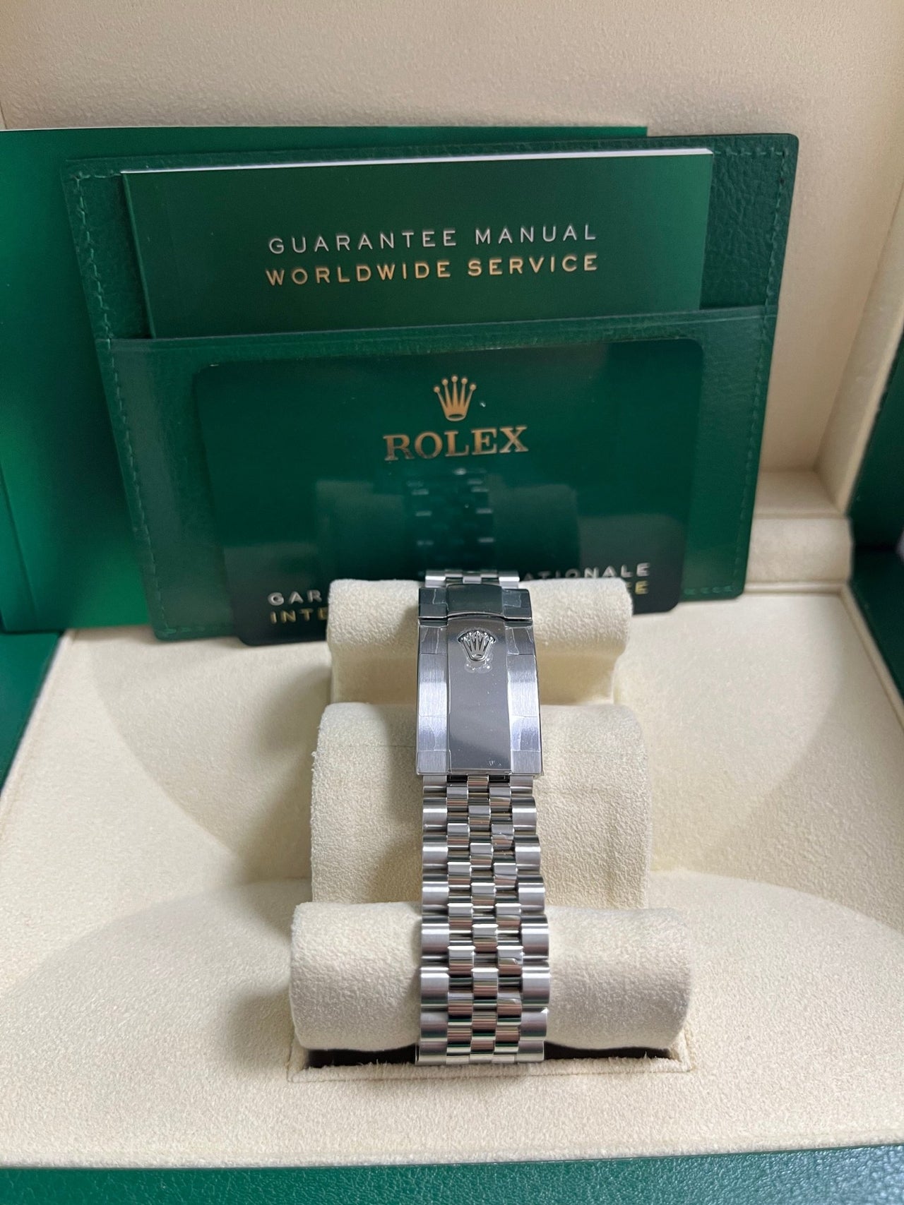 Rolex Datejust 41 Smooth Bezel Mint Green Index Dial Jubilee Bracelet 126300 - WatchesOff5th