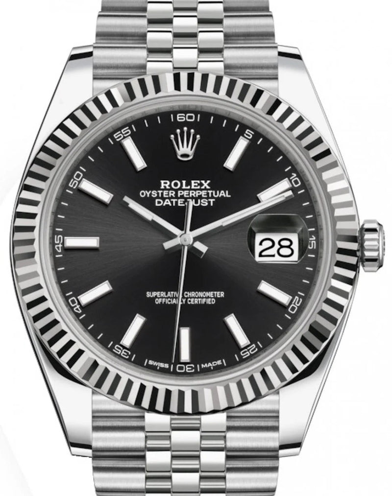 Datejust 41mm top black dial