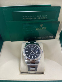 Thumbnail for Rolex Datejust 41 Stainless Steel & White Gold - Black Index Dial - Fluted Bezel (Ref# 126334) - WatchesOff5thWatch