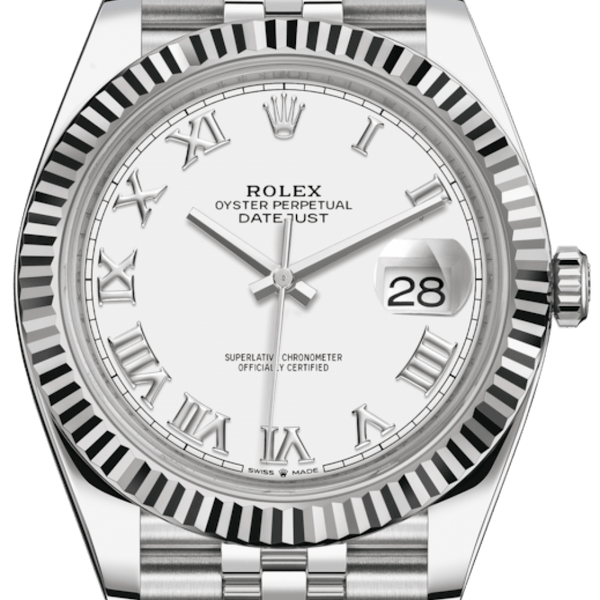 Datejust 41 white online dial