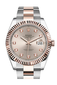 Thumbnail for Rolex Datejust 41 Two-Tone Stainless Steel and Rose Gold/ Sundust Diamond Dial/ Fluted Bezel/ Oyster Bracelet (Ref#126331) - WatchesOff5thWatch