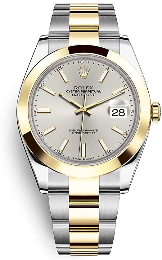 Rolex Datejust 41 Two-Tone Yellow Gold & Oystersteel - Silver Dial - Index Dial (Ref# 126303) - WatchesOff5thWatch