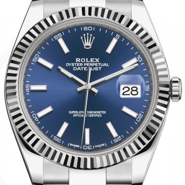 Rolex perpetual datejust blue Outlet