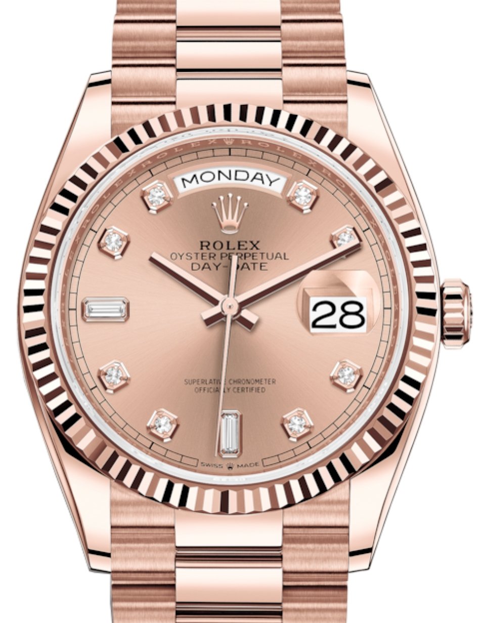 Rose gold day date on sale 36