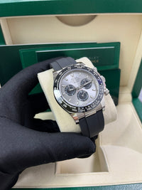 Thumbnail for Rolex Daytona 40 White Gold Steel Grey Index Dial Black Sub-Dials Oysterflex (Ref# 116519LN) - WatchesOff5thWatch