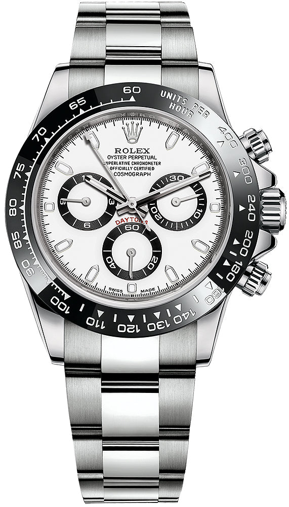 Rolex Daytona 40mm - Stainless Steel - White Panda Index Dial - Ceramic Bezel (Ref# 116500LN) - WatchesOff5thWatch