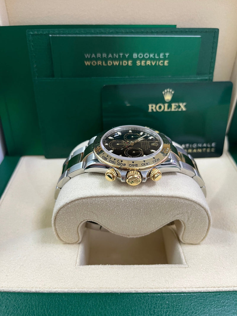 Rolex Daytona 40mm Yellow Rolesor Cosmograph - Black Index Dial (Ref# 116503) - WatchesOff5thWatch
