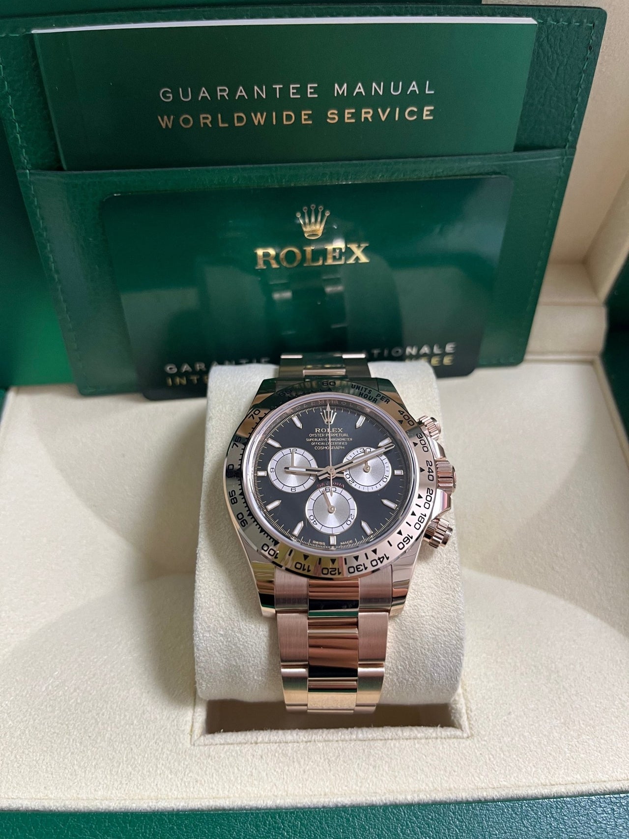 Rolex Daytona Black And Sundust Index Dial Oyster Bracelet 126505 - WatchesOff5th