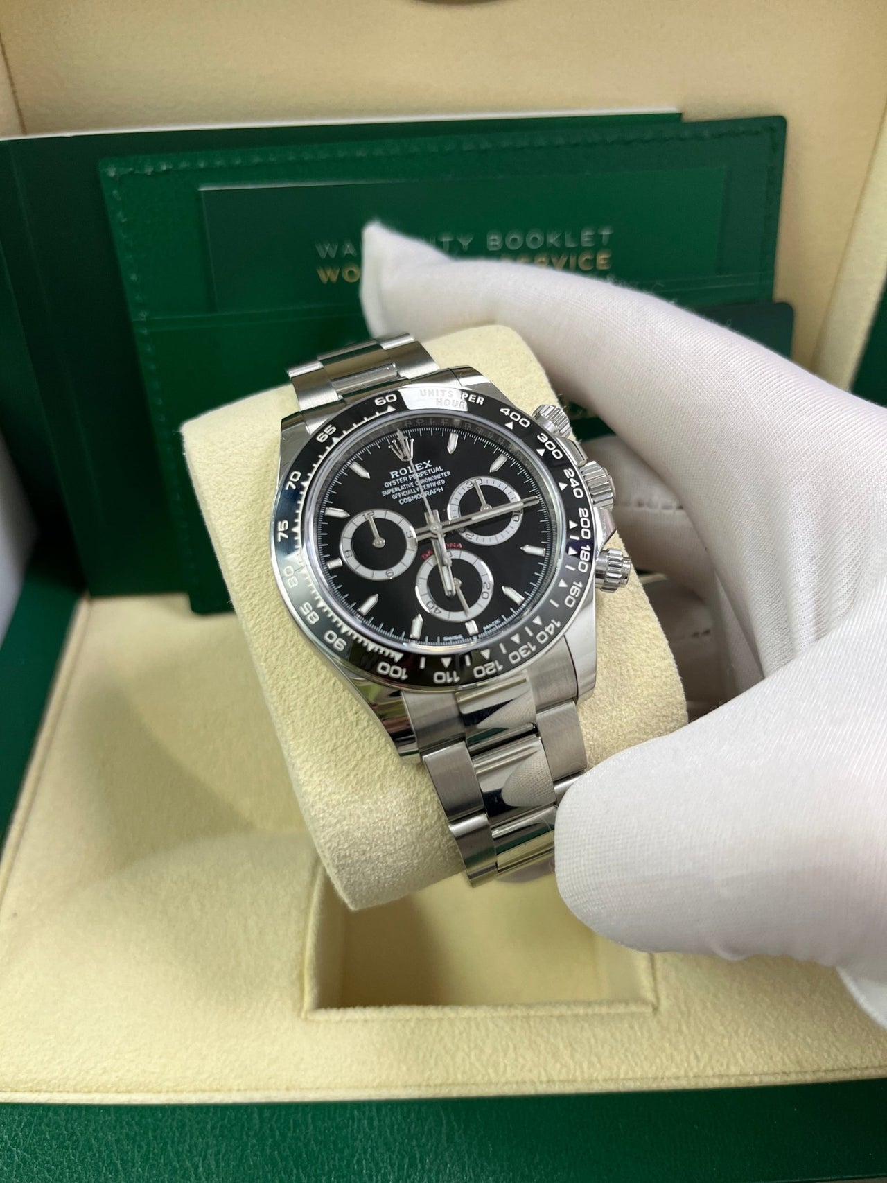 Rolex Daytona Black Cerachrom Bezel Black Index Dial Oyster Bracelet 126500ln - WatchesOff5th