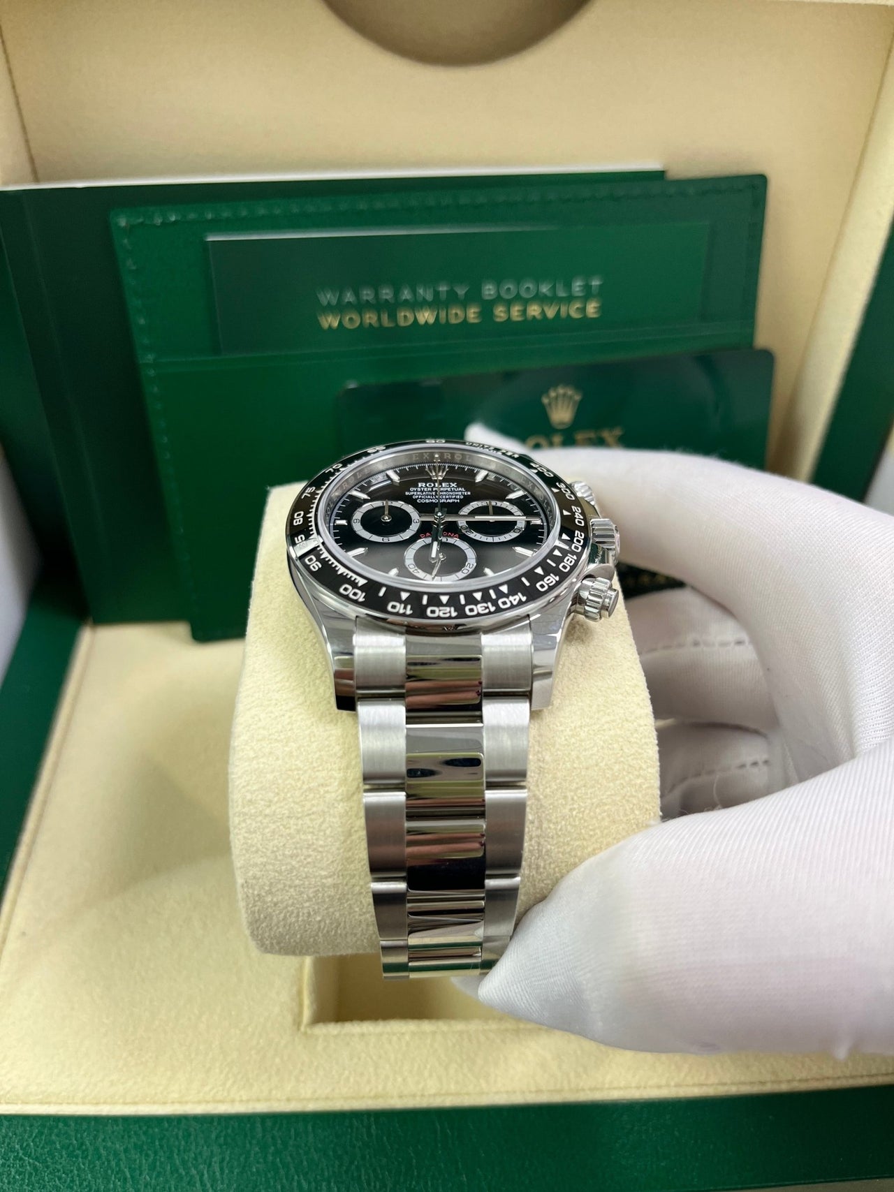 Rolex Daytona Black Cerachrom Bezel Black Index Dial Oyster Bracelet 126500ln - WatchesOff5th