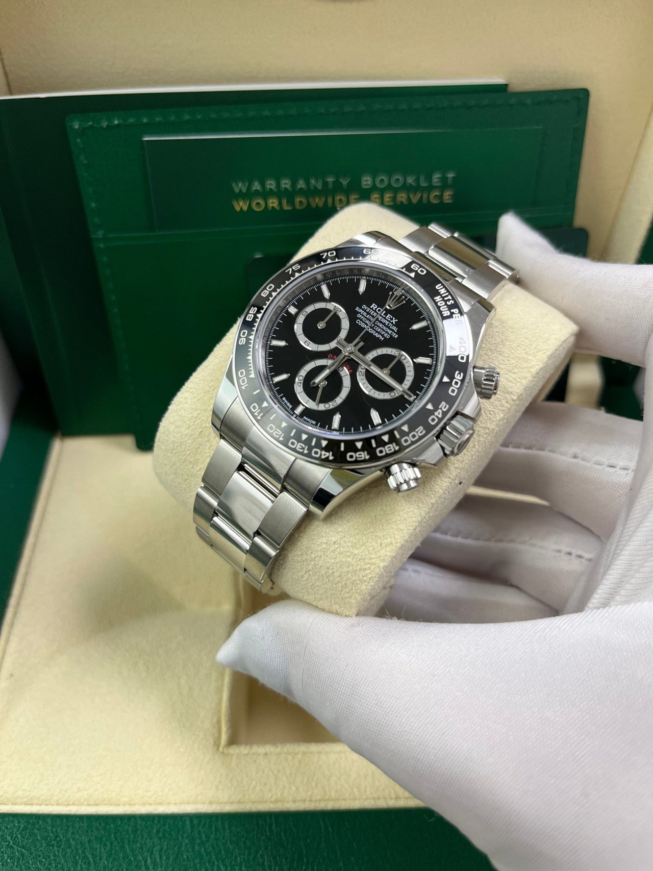 Rolex Daytona Black Cerachrom Bezel Black Index Dial Oyster Bracelet 126500ln - WatchesOff5th