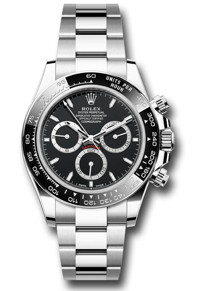 Rolex Daytona Black Cerachrom Bezel Black Index Dial Oyster Bracelet 126500ln - WatchesOff5th