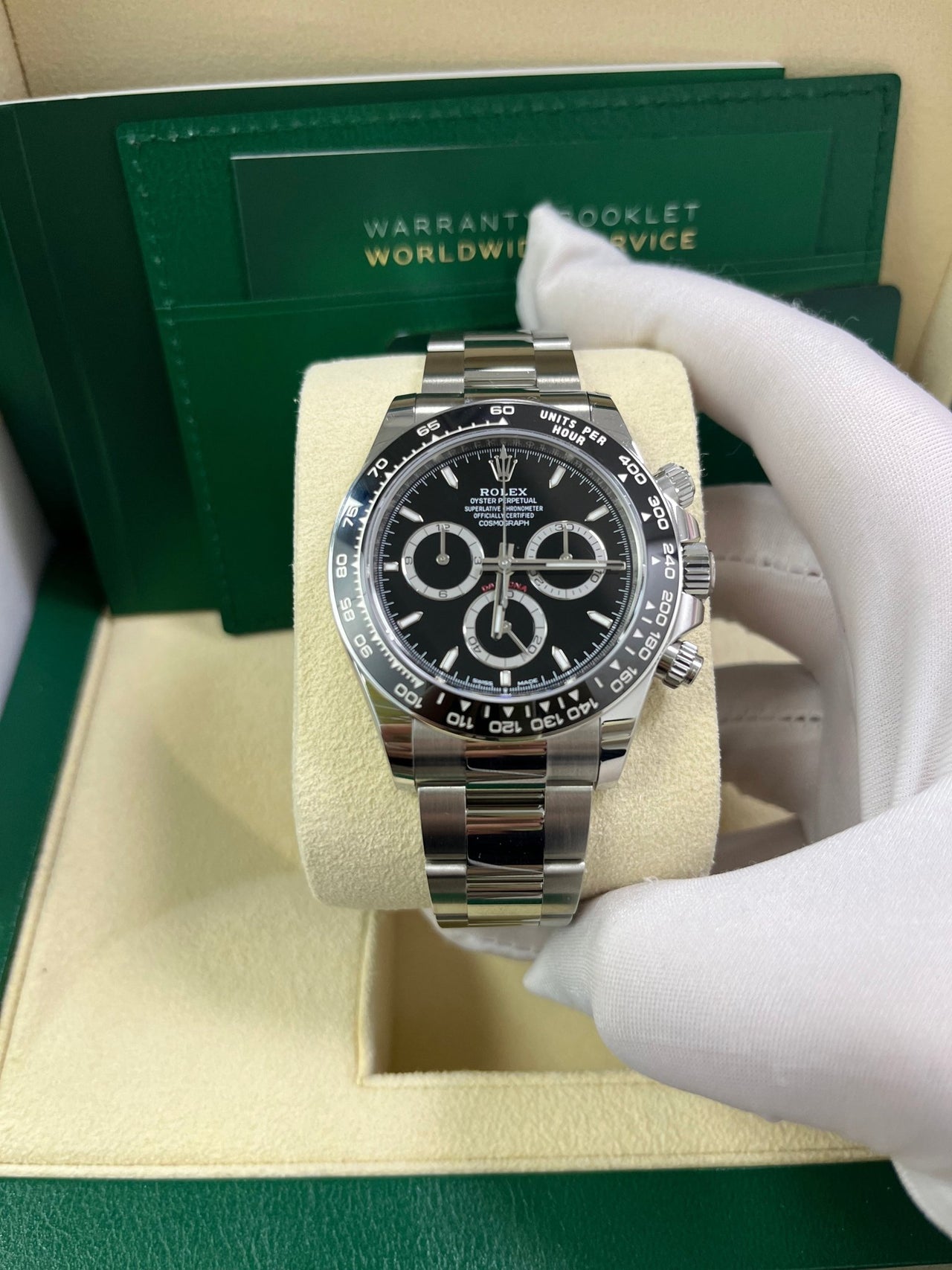 Rolex Daytona Black Cerachrom Bezel Black Index Dial Oyster Bracelet 126500ln - WatchesOff5th