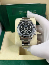 Thumbnail for Rolex Daytona Black Cerachrom Bezel Black Index Dial Oyster Bracelet 126500ln - WatchesOff5th