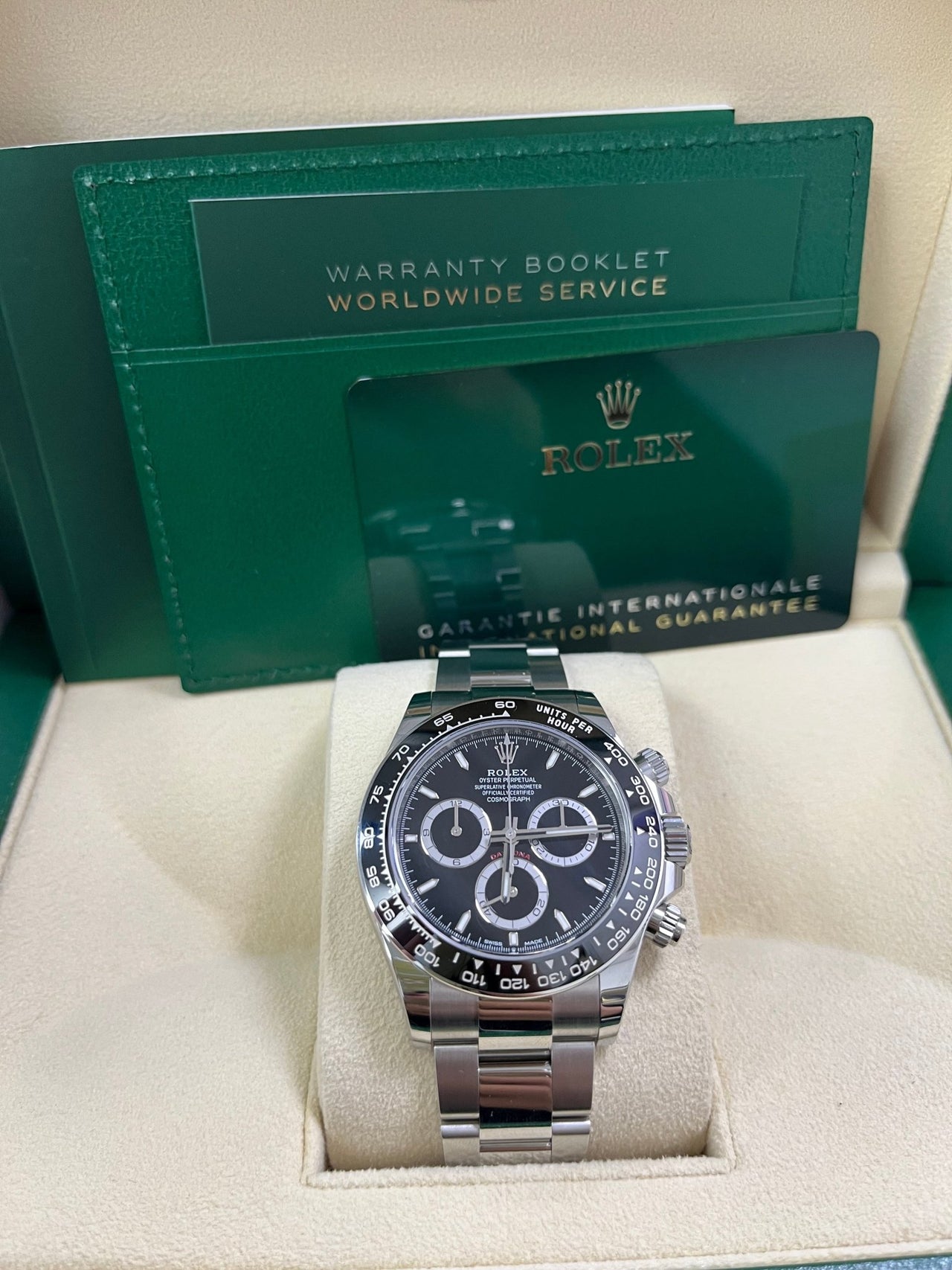 Rolex Daytona Black Cerachrom Bezel Black Index Dial Oyster Bracelet 126500ln - WatchesOff5th