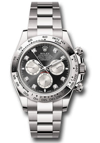 Thumbnail for Rolex Daytona Cosmograph Daytona Fixed Bezel - Black And Steel Diamond Dial - Oyster Bracelet 126509 - WatchesOff5th