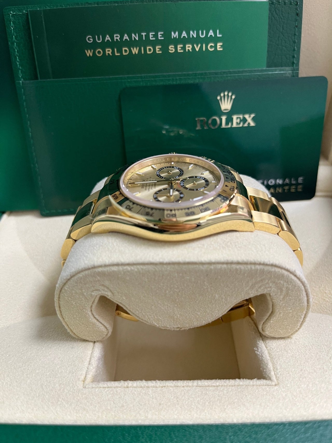 Rolex Daytona Cosmograph Daytona Golden Index Dial Oyster Bracelet 126508 - WatchesOff5th